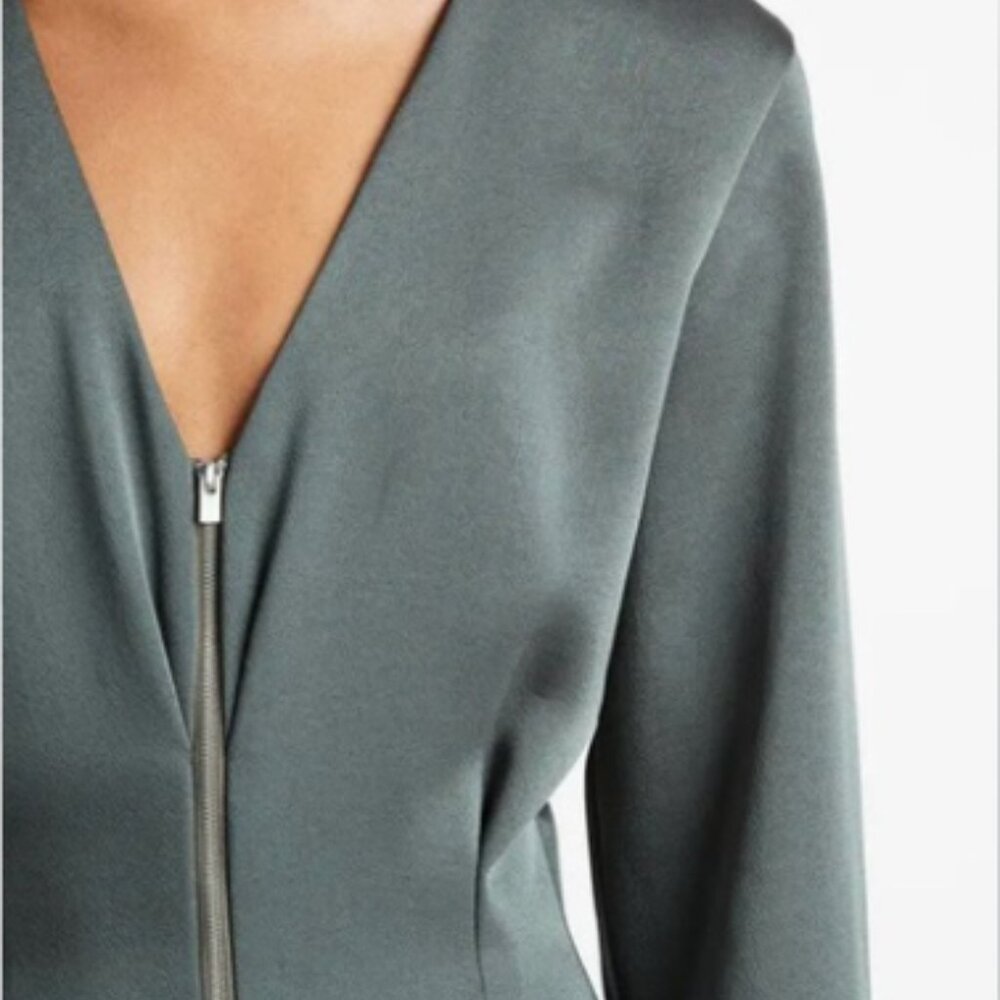 Vince Charcoal Long Sleeve Dress - Picture 2 of 7